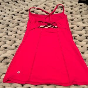Lululemon cross back fitted tank, dark pink